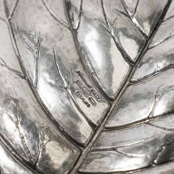 Vintage Buccellati Hazelnut Sterling Silver Leaf Dish (Italian