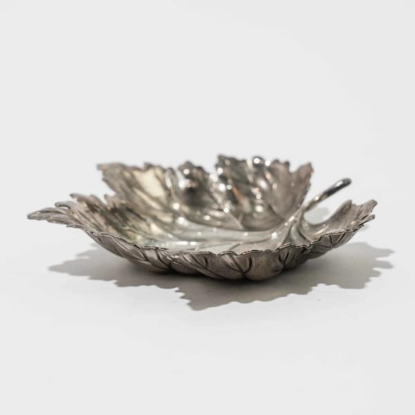 Vintage Buccellati Sterling Silver Vine Leaf Dish (Italian, 20th