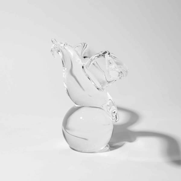 Vintage Steuben Eagle on a Ball Sculpture (American, 20th Century