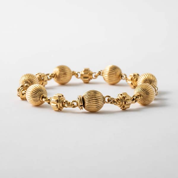 ball bracelet　gold Yellow Gold Articulated Ball Bracelet — Shreve, Crump & Low