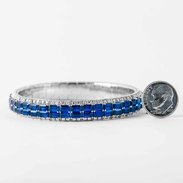 Picchiotti 28.31 carat Emerald Cut Blue Sapphire & Diamond