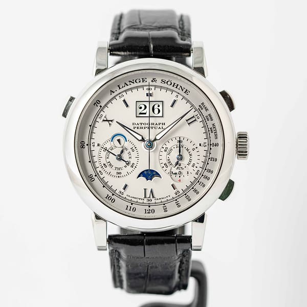 Preowned A. Lange & Söhne Datograph Perpetual Calendar Silver Dial