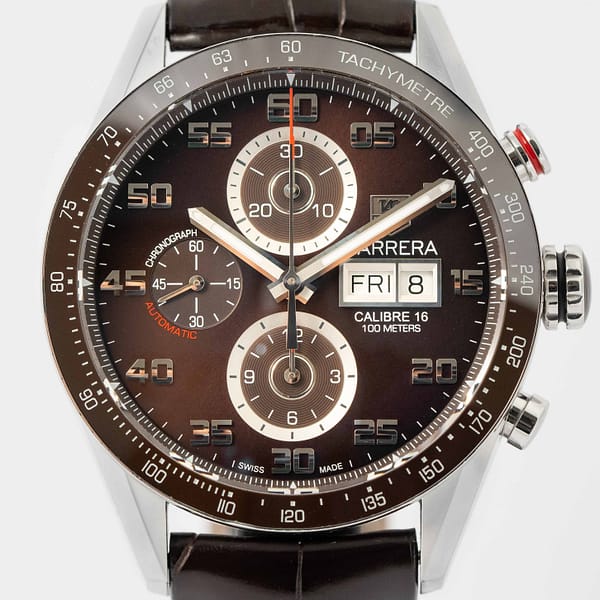 Preowned TAG Heuer Carrera Day-Date Chronograph Stainless Steel