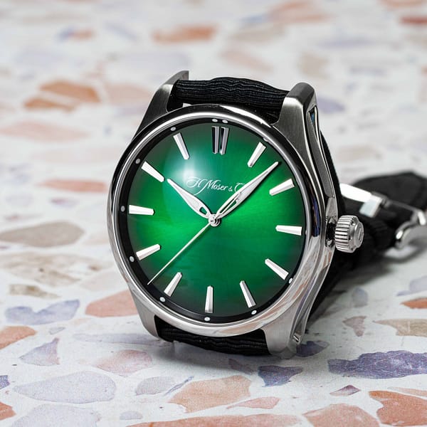 H. Moser & Cie Pioneer Center Seconds Cosmic Green Dial Stainless