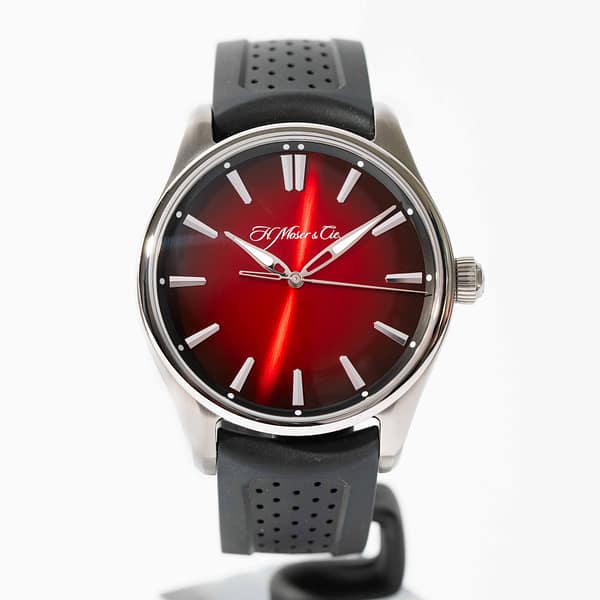 マクラメ H. Moser & Cie Pioneer Centre Seconds Swiss Mad Red Stainless