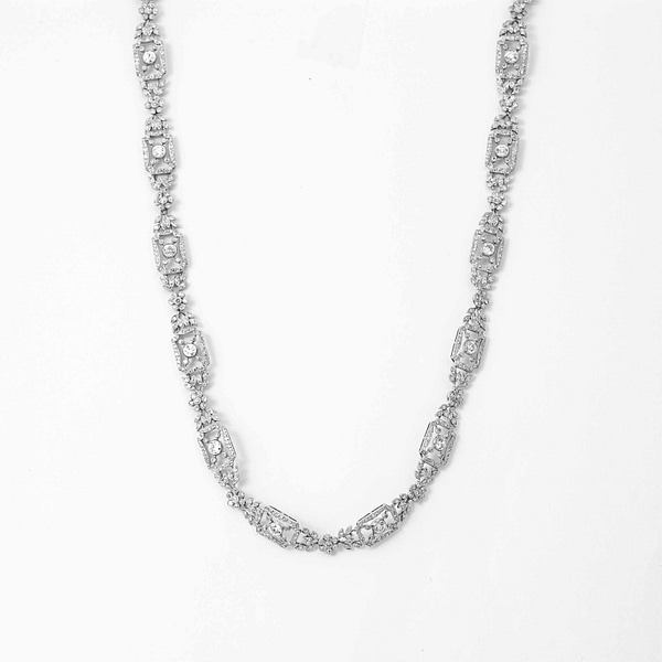 Carat Total Weight Diamond Vintage Edwardian Style Necklace