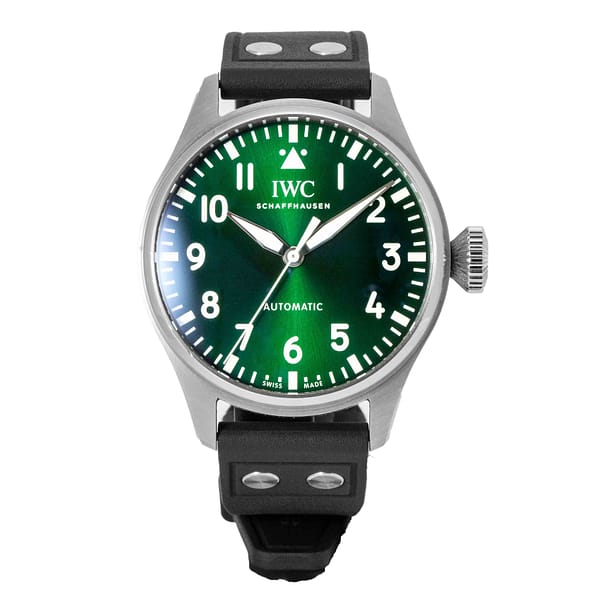 Preowned IWC Big Pilot's Watch 43 Green Dial Stainless Steel 43mm