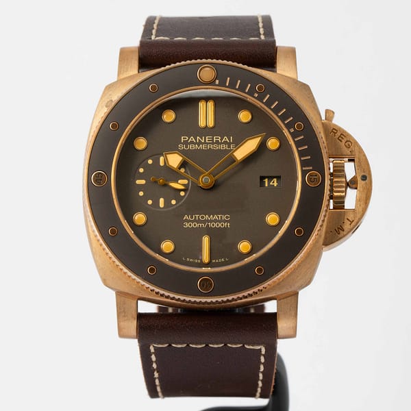 Pre-owned Panerai Submersible 1950 Chocolate Dial 
