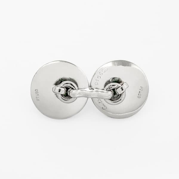 Vintage Cartier Black Onyx & Diamond Cufflinks (Platinum) — Shreve