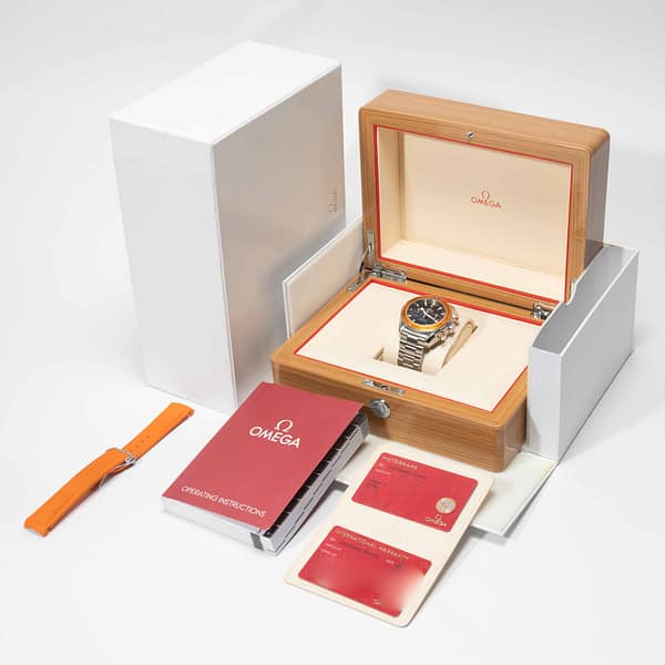 Preowned Omega Seamaster Planet Ocean Chronograph Orange Bezel