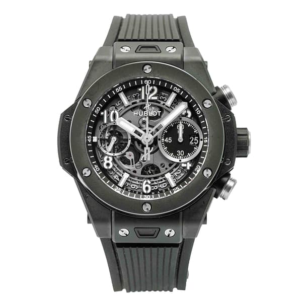 Pre-owned Hublot Big Bang Black Magic Unico Matte Black Ceramic