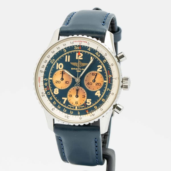 Preowned Breitling Navitimer Chronograph Copper-Eyed Blue Dial