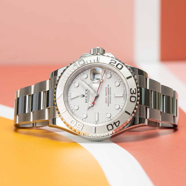 Rolex Yacht-Master 40 Silver Dial Stainless Steel Platinum Bezel