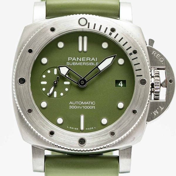 PANERAI サブマーシブル42用ステンレスベルト パネライ サブマーシブル 42mm用ラバーベルト/ For