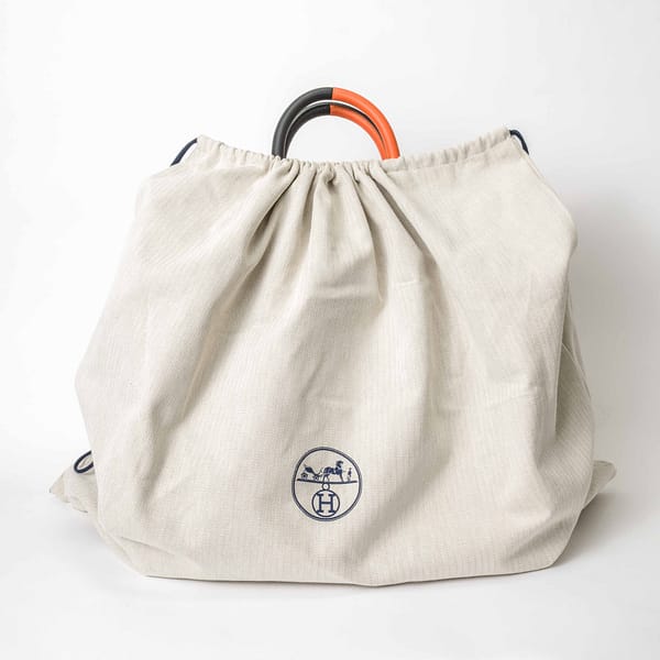 Hermés 2023 Black and Orange H Togo HAC Casaque Birkin 40