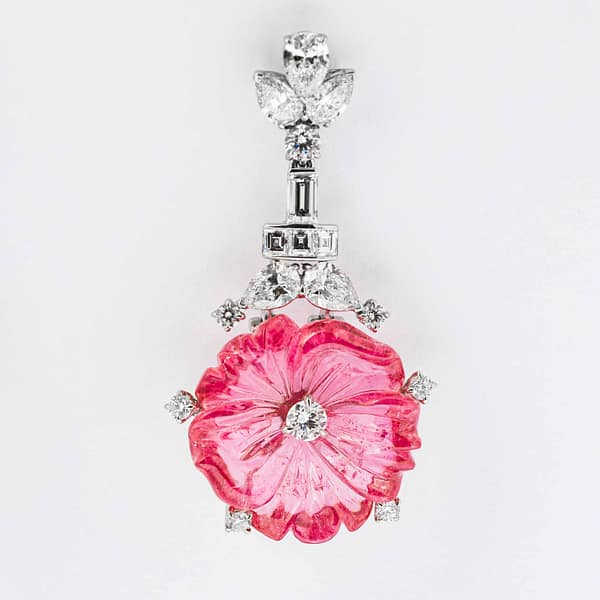 Raymond C. Yard 15.01 Total Carat Weight Carved Pink Tourmaline
