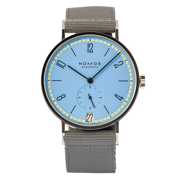 Preowned Nomos Tangente 38 Date Frostblau Dial 175 pces