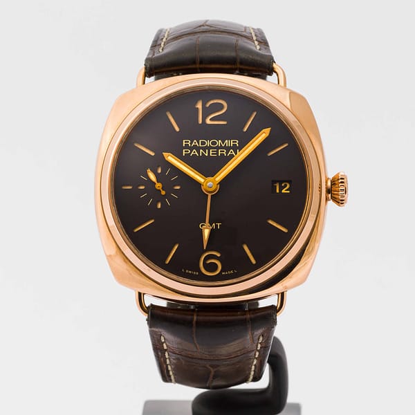 Preowned Panerai Radiomir 3-Day 1940 GMT Rose Gold 47mm (PAM00421