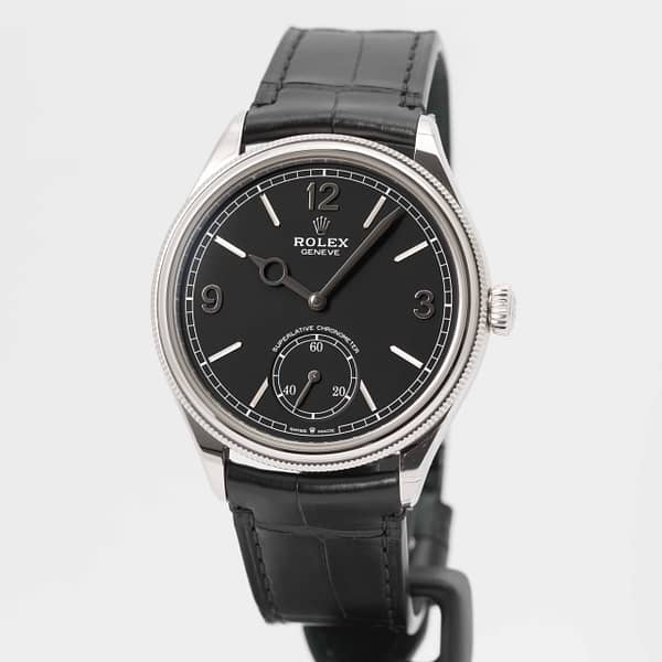 Rolex 1908 Matte Black Dial White Gold 39mm (52509) - Brand