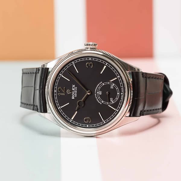 ROLEX ブラック ボストンバッグ Rolex 1908 52509 Black Dial 39mm Leather Band - Luxury