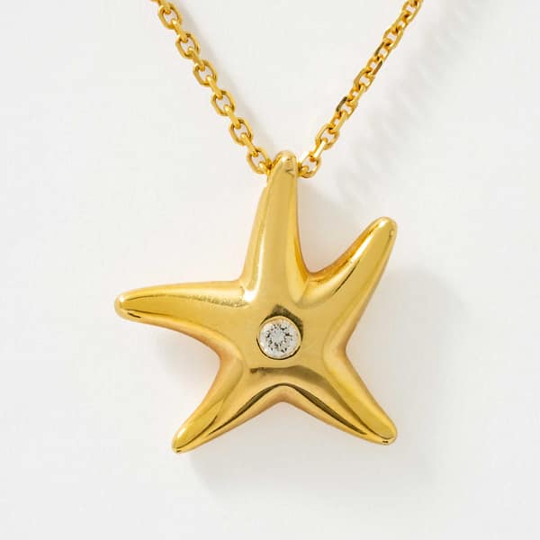 Tiffany & Co. Starfish with Diamond Pendant by Elsa Peretti