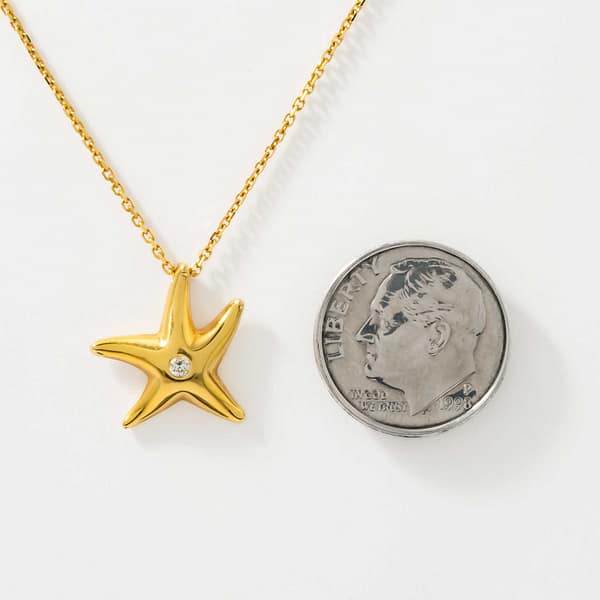 Tiffany & Co. Starfish with Diamond Pendant by Elsa Peretti