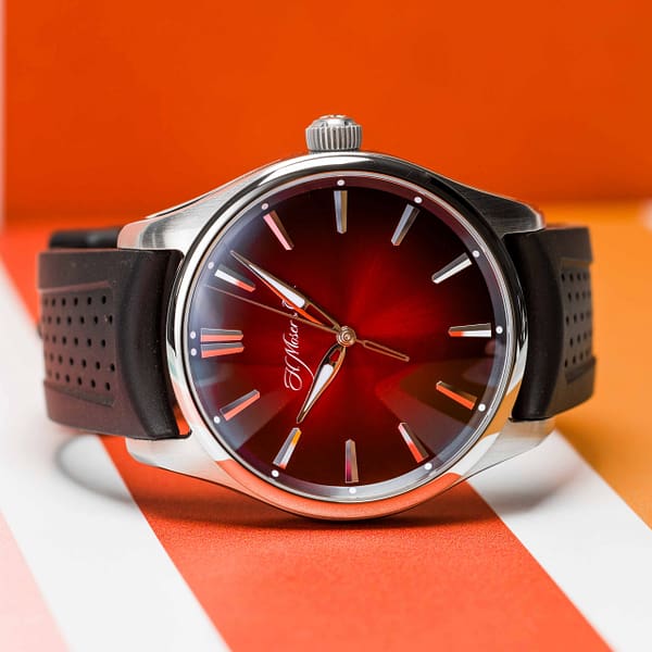 H. Moser & Cie Pioneer Centre Seconds Swiss Mad Red Stainless