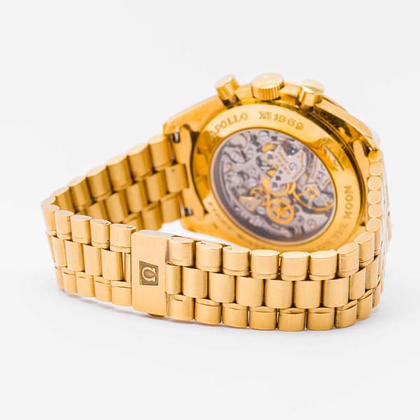 Preowned Omega Speedmaster Apollo XI Chronograph Yellow Gold 42mm