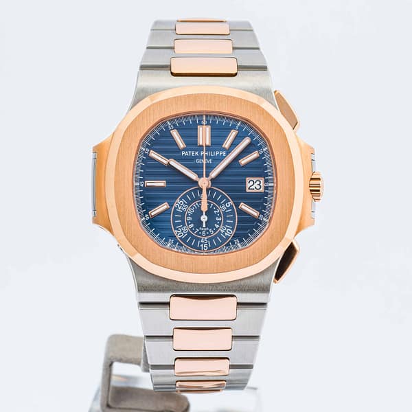 Patek Philippe Nautilus Chronograph Blue Dial Two-Tone Rose Gold  Stainless Steel (5980/1AR-001)