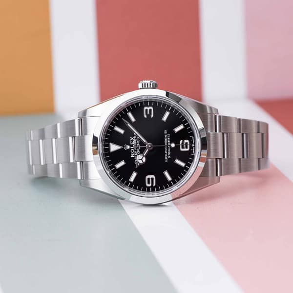 Rolex Explorer 36 Black Dial Oyster Perpetual Stainless Steel 36mm