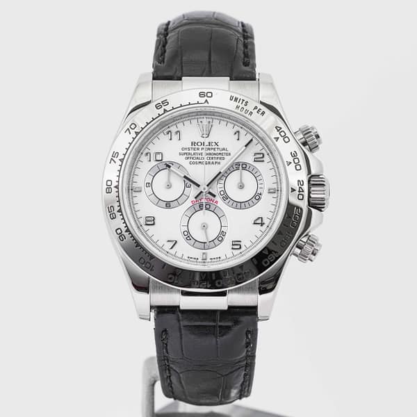 Rolex Cosmograph Daytona White Racing Dial White Gold 40mm (16519
