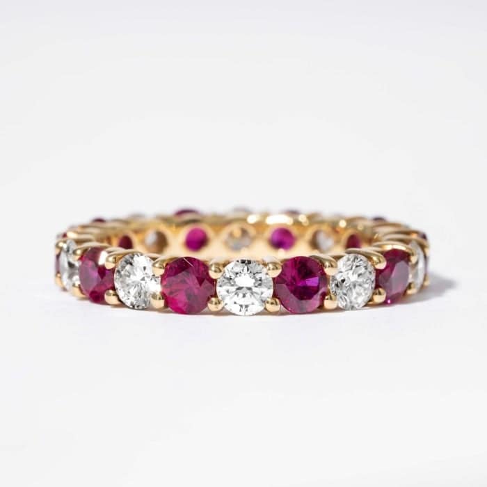 carat Ruby Diamond Eternity Band (Yellow Gold) — Shreve