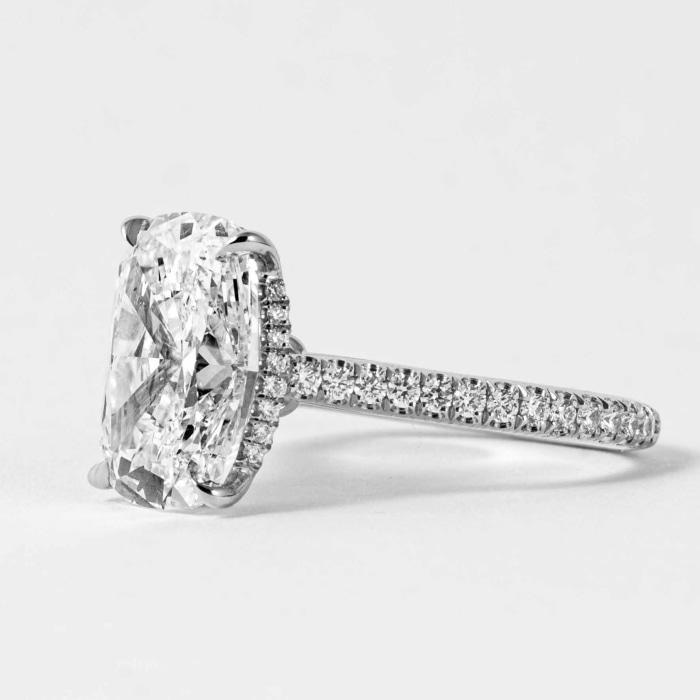 carat G VS1 Brilliant Cushion Cut Diamond Solitaire Ring (GIA