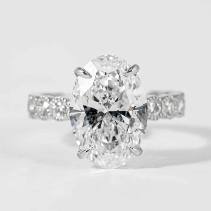 carat F SI2 Oval Diamond Solitaire Ring (GIA Certified