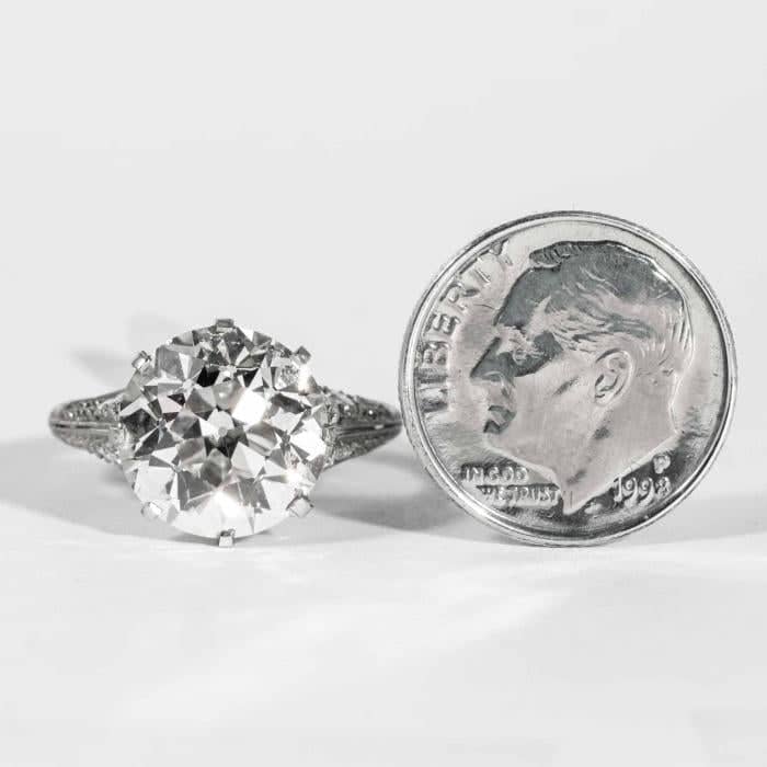 6.20 carat K VS2 Old European Cut Solitaire Diamond (GIA