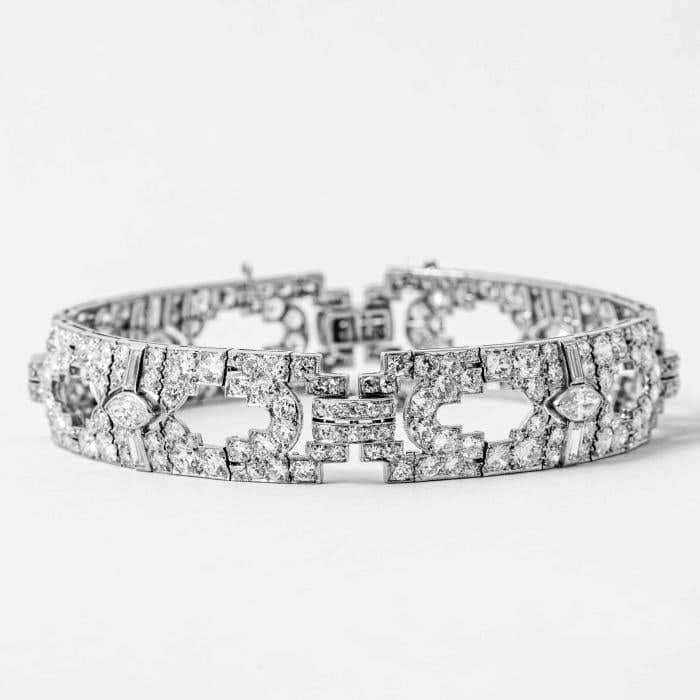 carat Platinum Art Deco Diamond Bracelet (Vintage) — Shreve