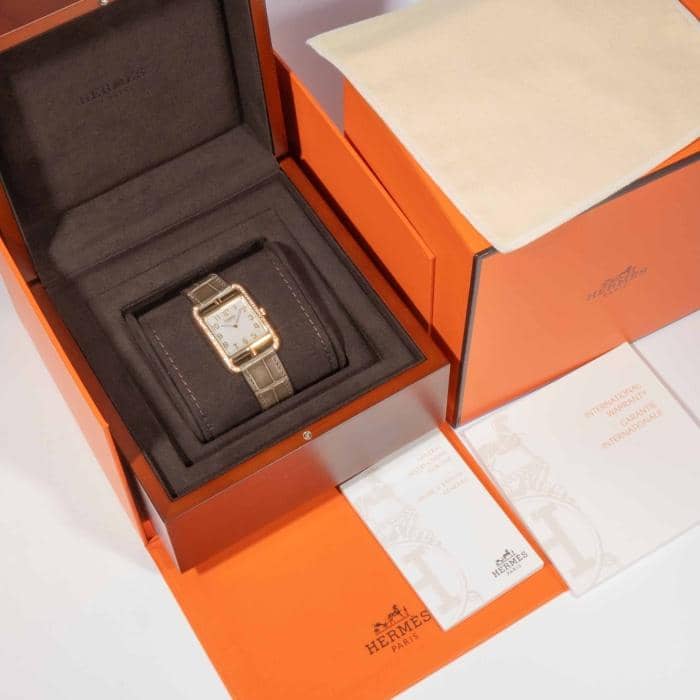 Hermès Cape Cod Watch Mother-of-Pearl Yellow Gold/Diamond