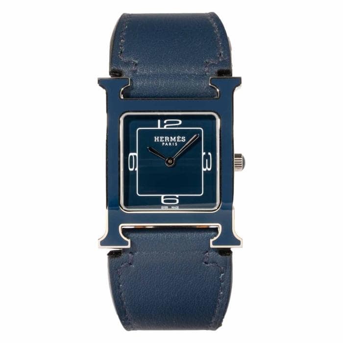 Hermès Heure H Bleu Swift Stainless Steel 26mm x 26mm (W046333WW00