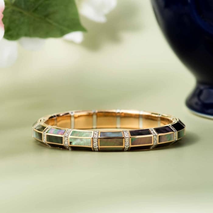 hiro　Pebble Bracelet hiro Pebble Bracelet Alex Horizontal Colorblock Beaded