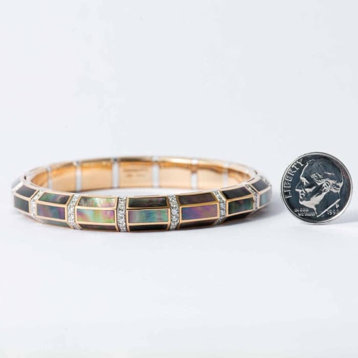 Picchiotti Green Mother of Pearl & Diamonds Xpandable