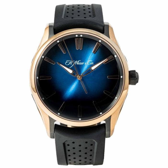 Pre-owned H. Moser & Cie Pioneer Centre Seconds Rose Gold Titanium