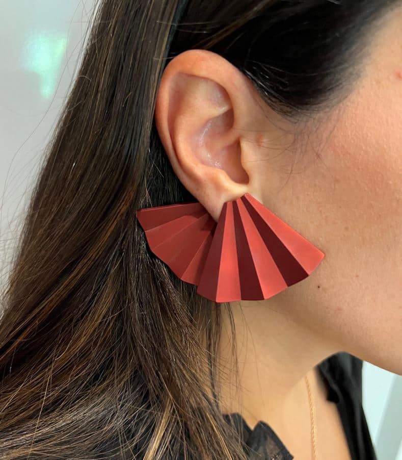 JAR Paris Red Fan Earrings (Aluminum) — Shreve, Crump & Low