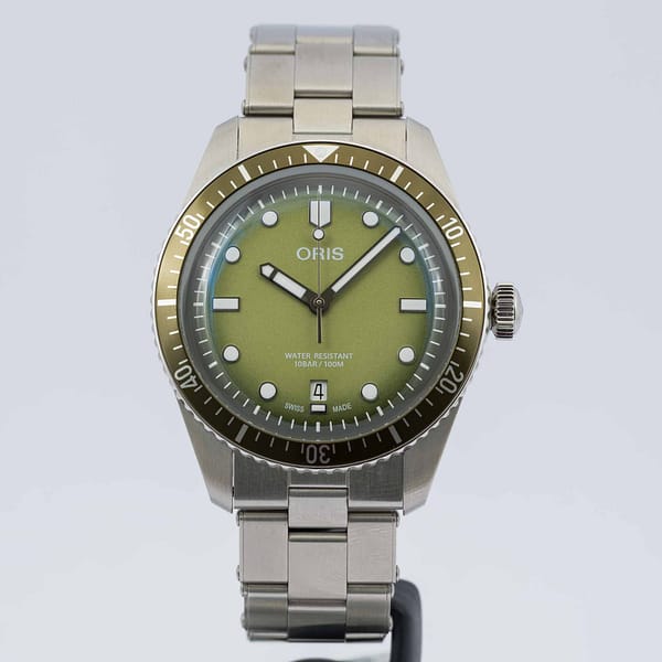 【オグレ】 Oris Divers Sixty-Five Date Green Dial Stainless Steel 40mm (01
