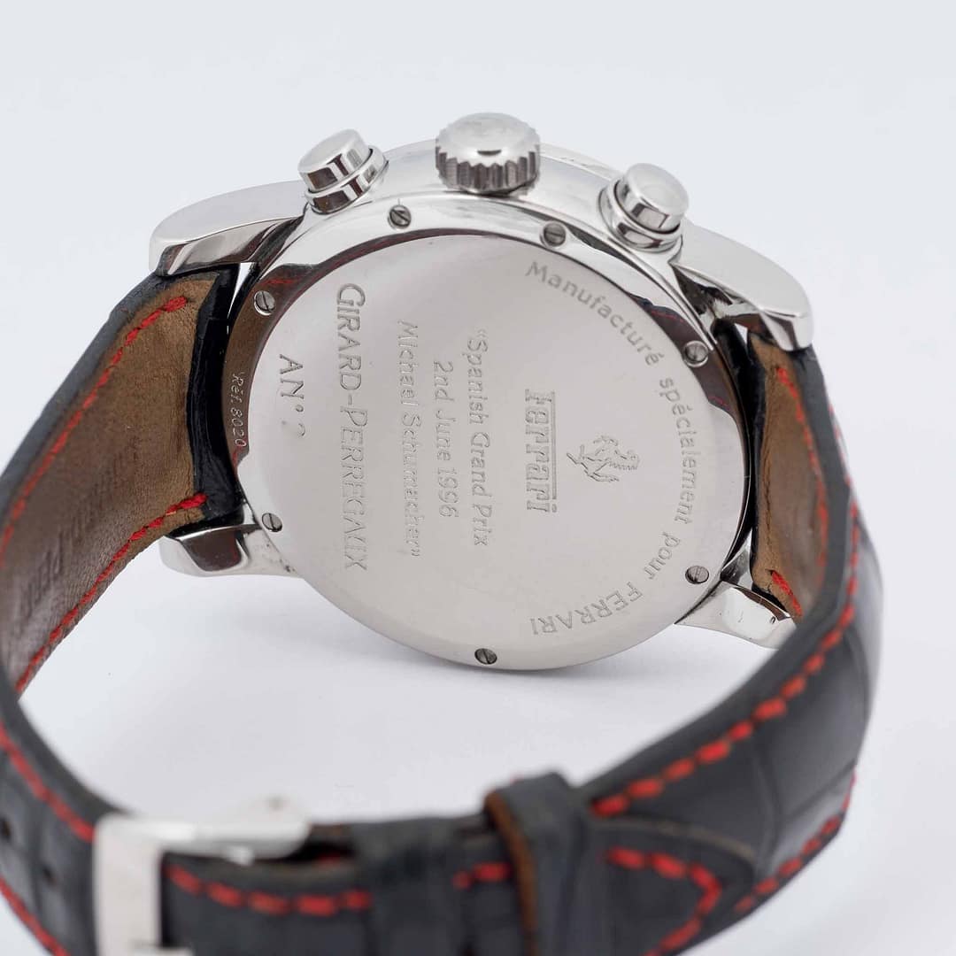 S*.様 OMEGA Girard-Perregaux Ferrari等 純正ボ Preowned Girard Perregaux Blue Ferrari Chronograph Stainless Steel