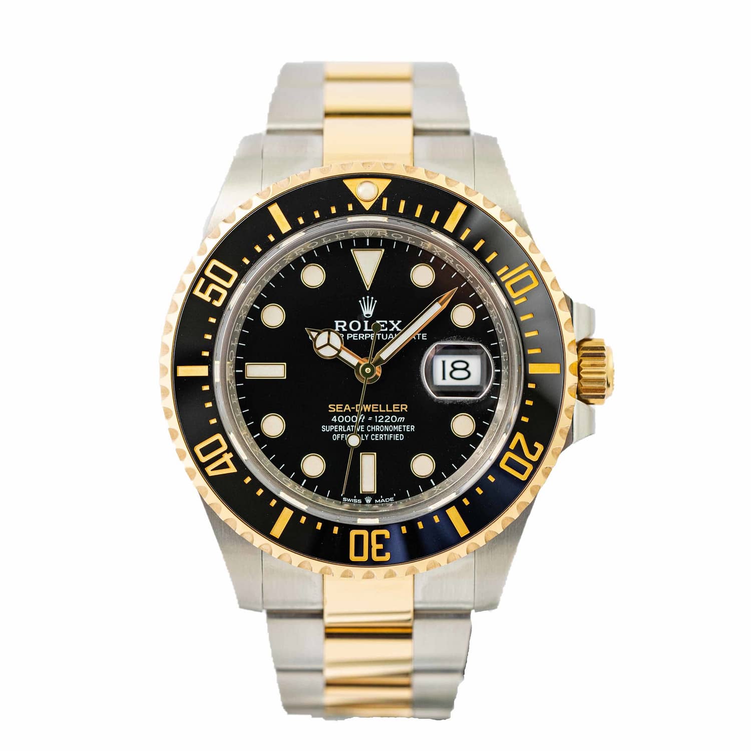 Rolex Sea-Dweller Two-Tone Yellow Gold & Stainless Dial 43mm (126603) — Shreve, Crump &