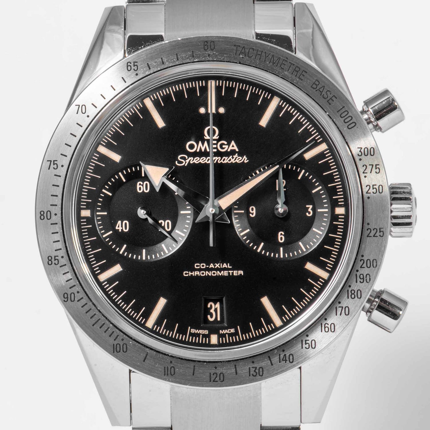 Preowned Omega Speedmaster Co-Axial Chronometer Chronograph Stainless ...