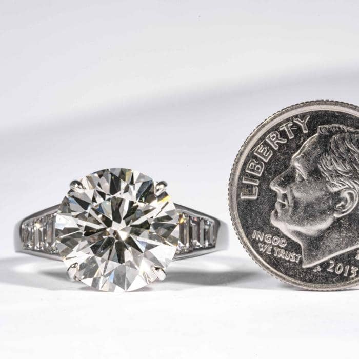 5.60 Carat J Si1 Round Brilliant Cut Diamond Ring (Gia Certified) — Shreve,  Crump & Low