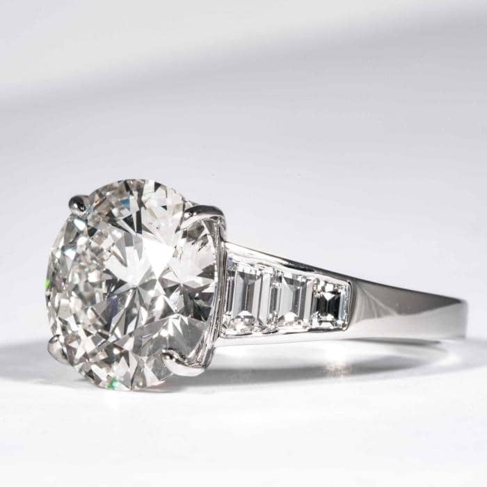 5.60 Carat J Si1 Round Brilliant Cut Diamond Ring (Gia Certified) — Shreve,  Crump & Low