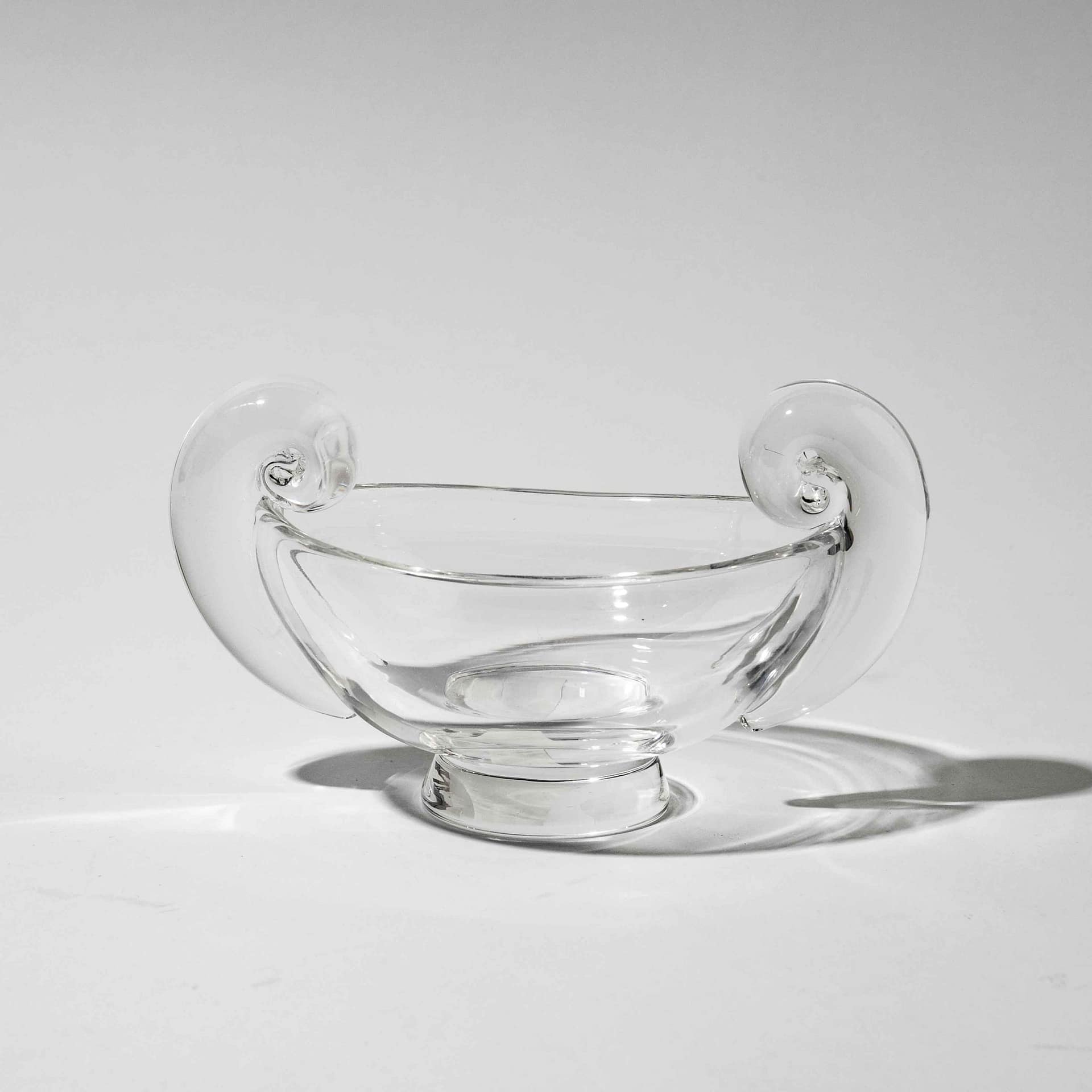 Vintage Steuben Crystal Sugar Holder & Creamer Set (American, 20th