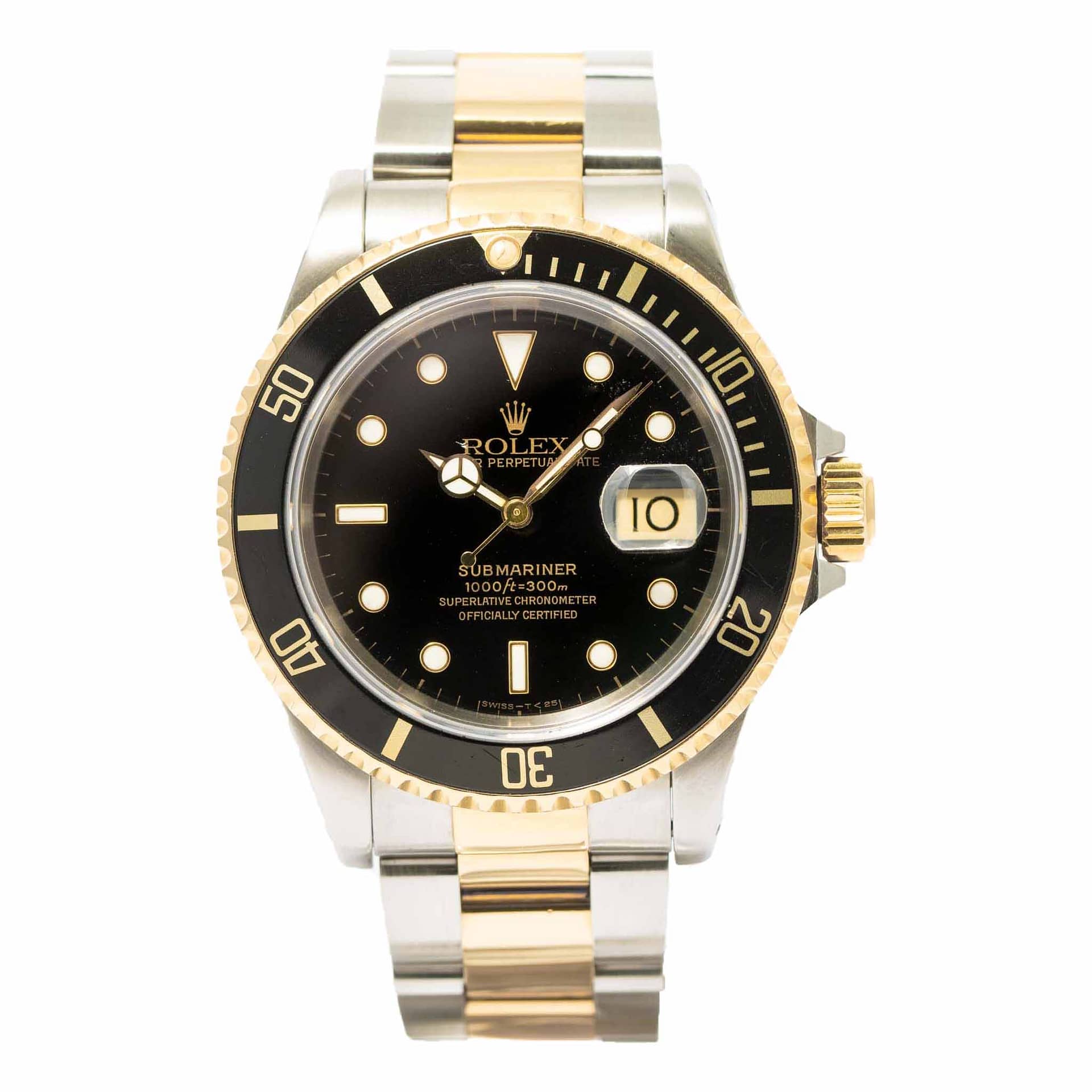 Rolex Submariner Two-Tone Yellow Gold and Stainless Steel 40mm (16613) — Shreve, Crump Low